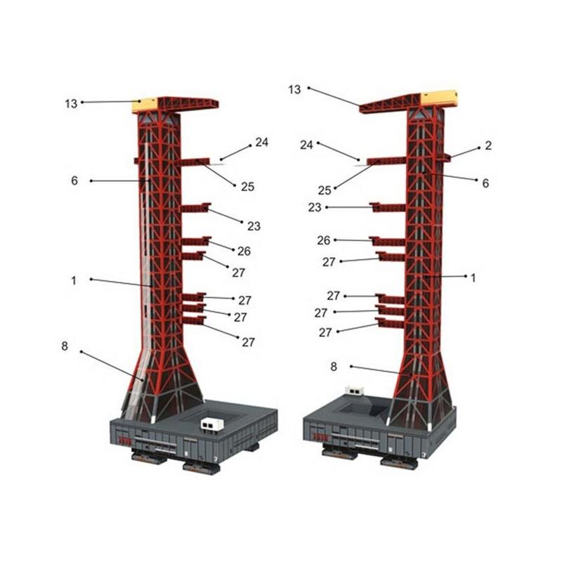 Paper Model 1:300 Saturn 5 Carrier Rocket And Launch Diy Handmade Pad S7K8