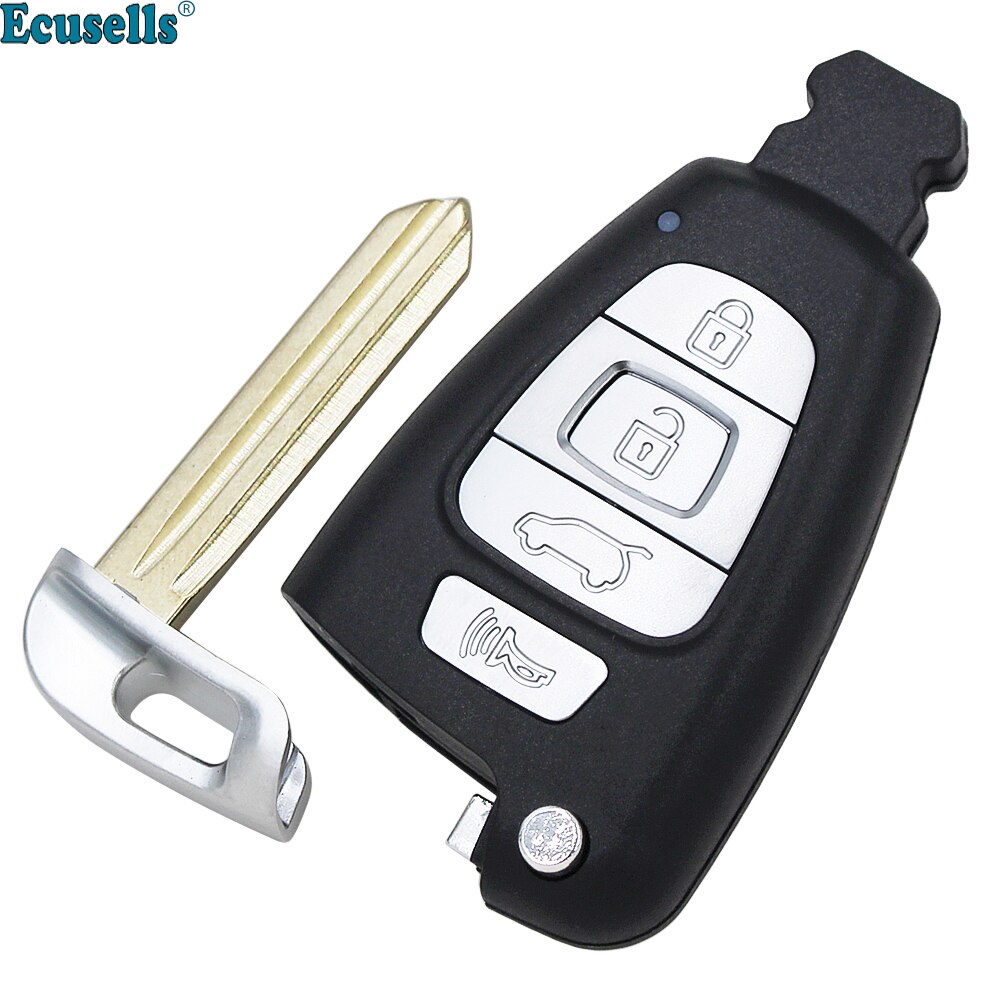 4 Knop Smart Card Keyless Entry Eemote Key Shell Case Voor Hyundai Veracruz 2007