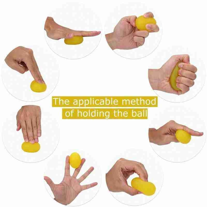 Eivormige Siliconen Grip Stress Bal Hand Vinger Weerstanden Strengthener Zachte Bal Voor Hand Squeeze Training Fitnes D7V8