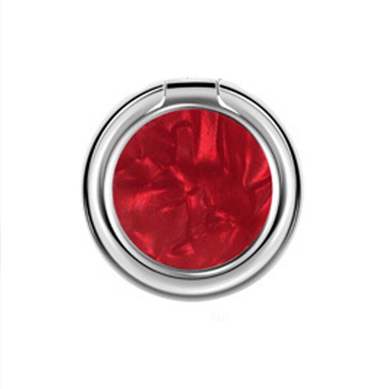 Round Metal Finger Ring Smartphone Stand Holder Universal Mobile Phone Holder Stand For iPhone Huawei Magnetic Car Mount Bracket: Red