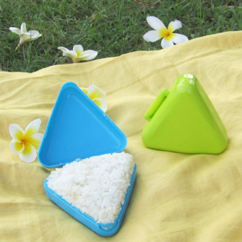 2Pcs Triangle Sushi Mold Plastic Onigiri Rice Ball Bento Press Maker Japan Home Kitchen Sushi Making Mold