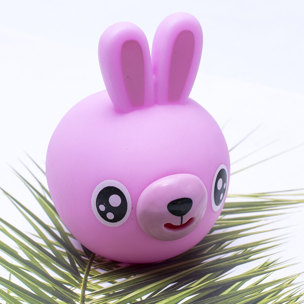 Jouet pour enfant et adulte, anti-Stress, balle molle, Jabber, Animal parlant, amusant: S Pink rabbit