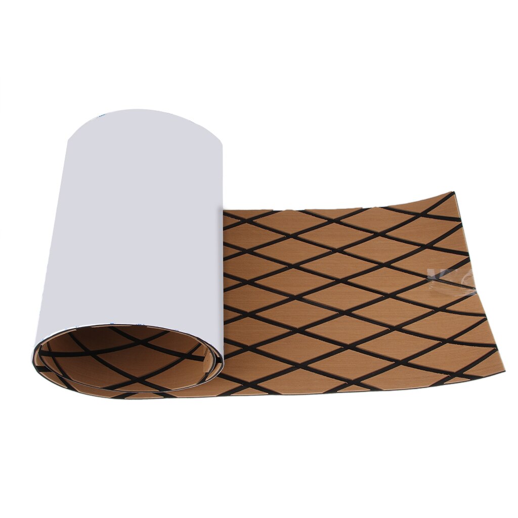 Deluxe 75 Inch x 13 Inch Marine Flooring Faux Teak EVA Foam Boat Decking Sheet Shockproof