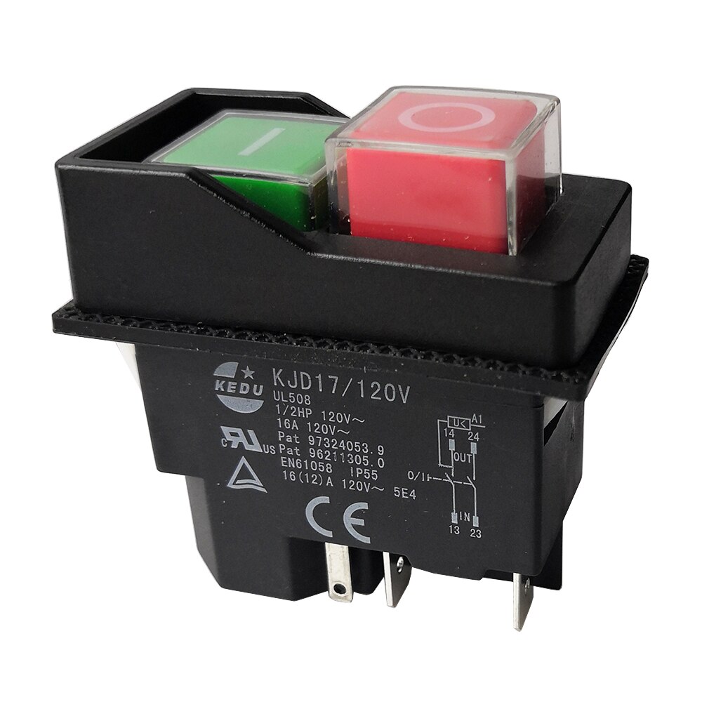 KEDU KJD17 Electromagnetic Switches Push Button Switch for Garden Tools 120V 220V 4Pin 5Pin