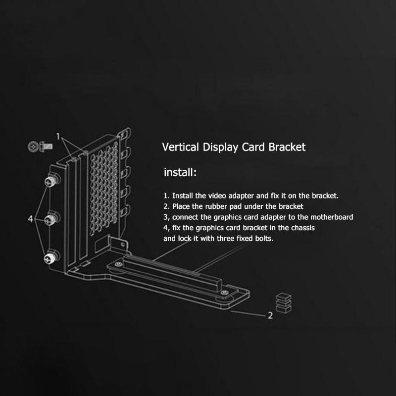 Graphics video Card Holder Stand Extension Bracket with PCIE riser extension cable for 7 PCI Desktop Case