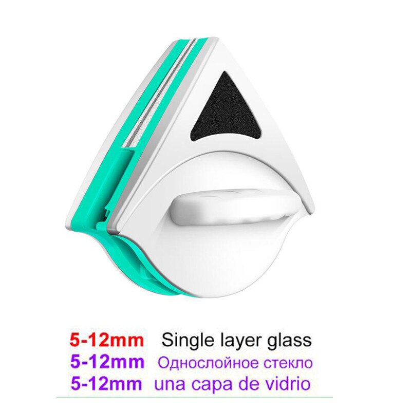 Dobbeltsidet magnetisk vinduespudser børste glasrengøring husholdningsvaskvinduer viskermagnetglasrensere til vask af vinduer: 5mm-12mm