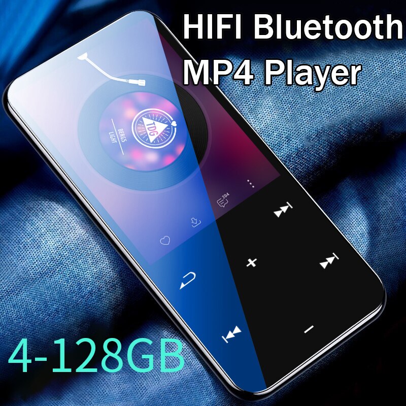 Reproductor de MP3 sin pérdidas con Bluetooth 5,0, pantalla táctil OLED, efecto de sonido 6D, repetición, Radio FM, E-Book, grabadora de música MP4