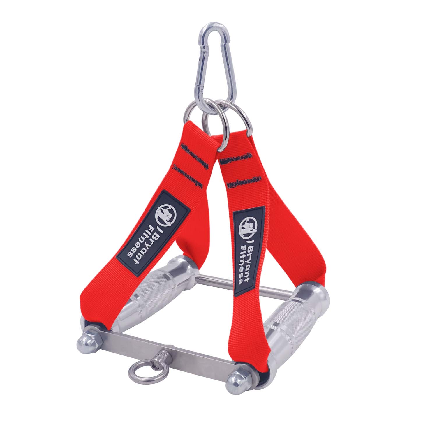 Gym Rowing Double D Handle Lat Push Down V Bar Cable Machines Attachment Multifunction Triceps Strength Workout Exercise Trainer: metal handle red