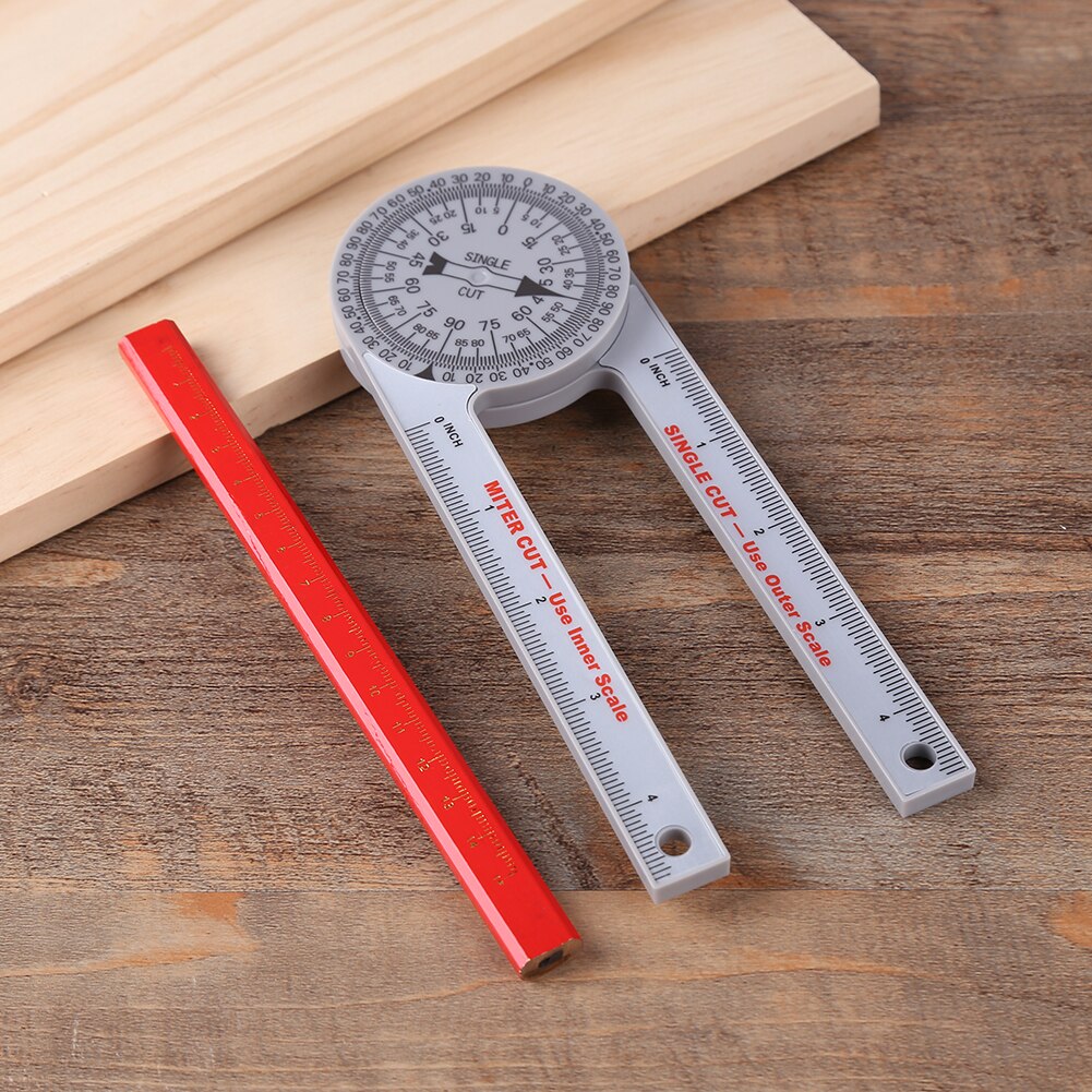 360 Degree Protractor High Precision Single Cut Scale Protractor Ruler Protractor Miter Saw Angle Meter Measuring Tool
