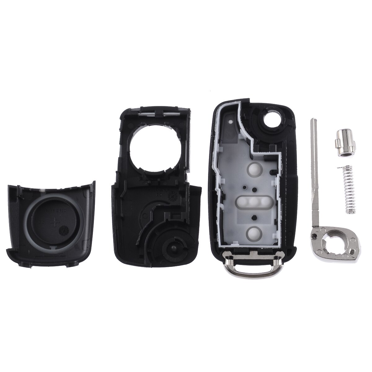 3 Button Folding Car Remote Flip Key Shell Case Fob NO LOGO for V-W Auto Ignition System With Key Blade