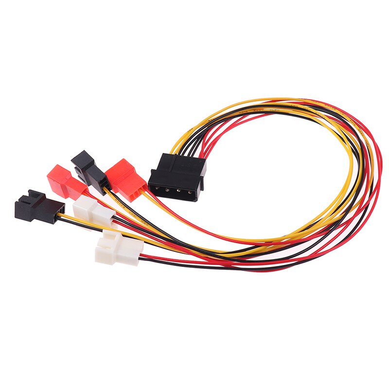 Cable de alimentación para ventilador conector adaptador de 4 pines Molex a 3 pines 12V 7V 5V Cable de ventilador de refrigeración