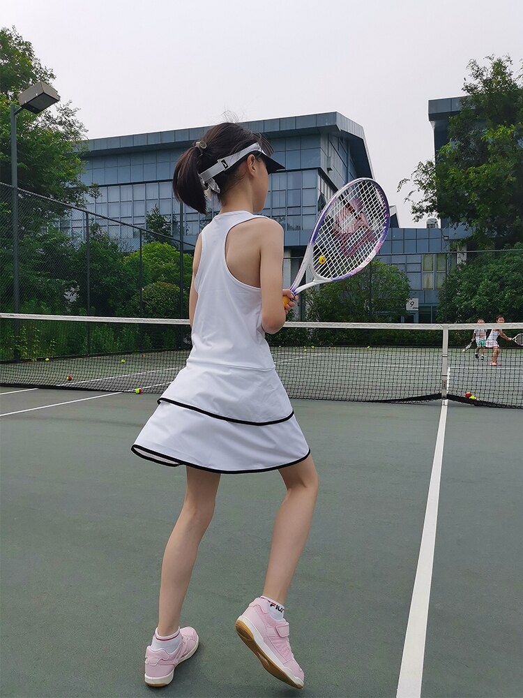 Falda deportiva para niñas, traje de tenis de secado rápido, falda de bádminton, chaleco de una pieza, novedad de 2022