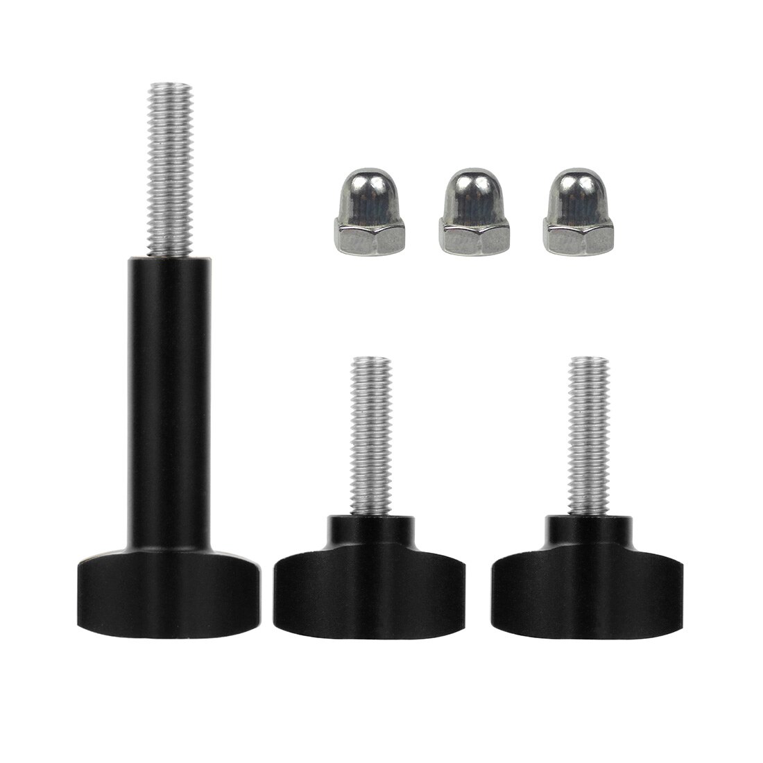 M5 x 18mm Hand Knob Screw Stainless Steel Bolt Metal T Head Hand Tighten Clamping Manual Handle Screw for Gopro 9 8 (Pack of 3): 2xS 1xL Black Set