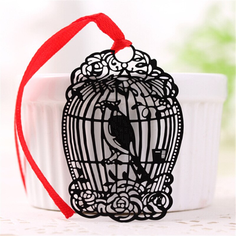Bricolage mignon Kawaii noir papillon plume métal signet pour livre papier articles créatifs belle coréen papeterie paquet