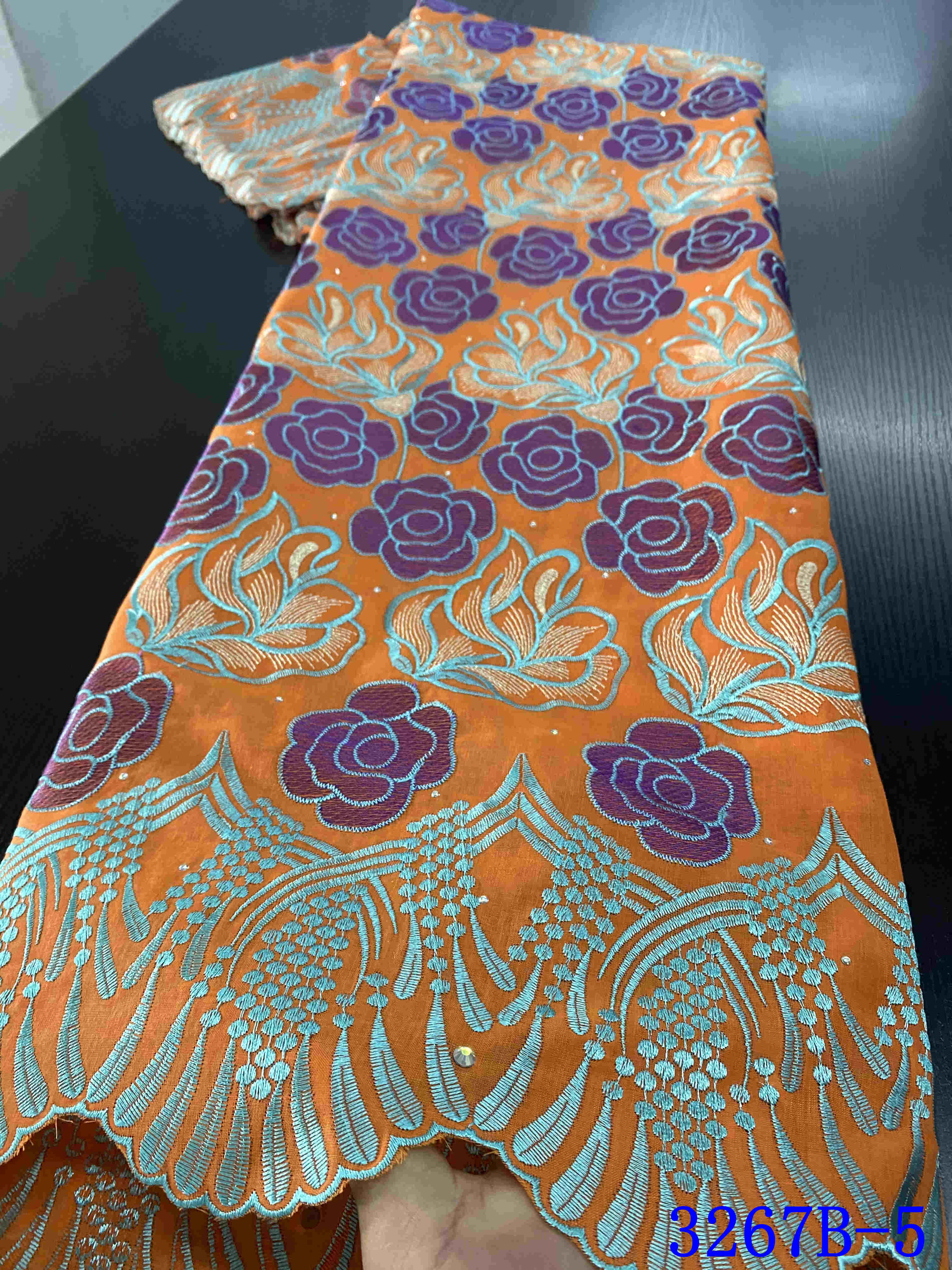 african dry lace fabric lace material tissu broderie dubai cotton fabric voile lace in switzerland YA3267B-6