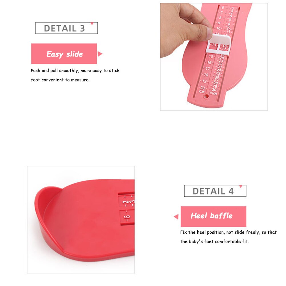 TBaby Foot Ruler Kids Length Measuring Child Shoes Calculator Length Measuring Tools Feet Growing Calculator Device