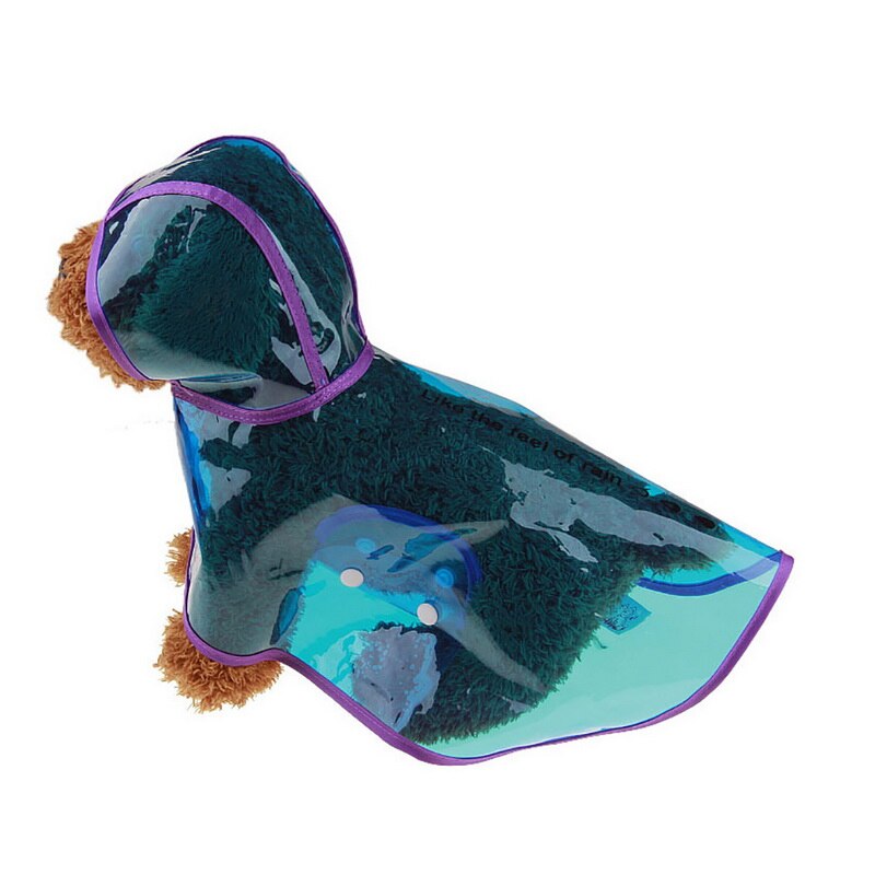 Imperméable chien imperméable vêtements pour animaux de compagnie imperméable Transparent vêtements légers imperméable pour petit chien imperméable avec capuche: 02 / L