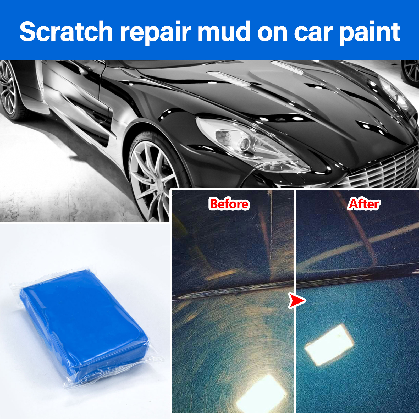 Reparation af billak, mudder til fjernelse af ridser i bilen, polering, rengøring af bilkarosseri, pickup trucks, motorcykler, lysning af lak
