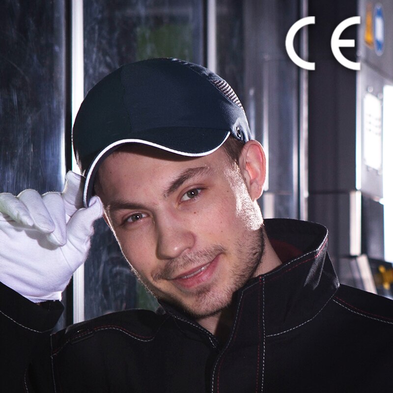 Navy blue Safety Bump Cap Baseball Bump Cap Head Protection Cap with Reflective Strips