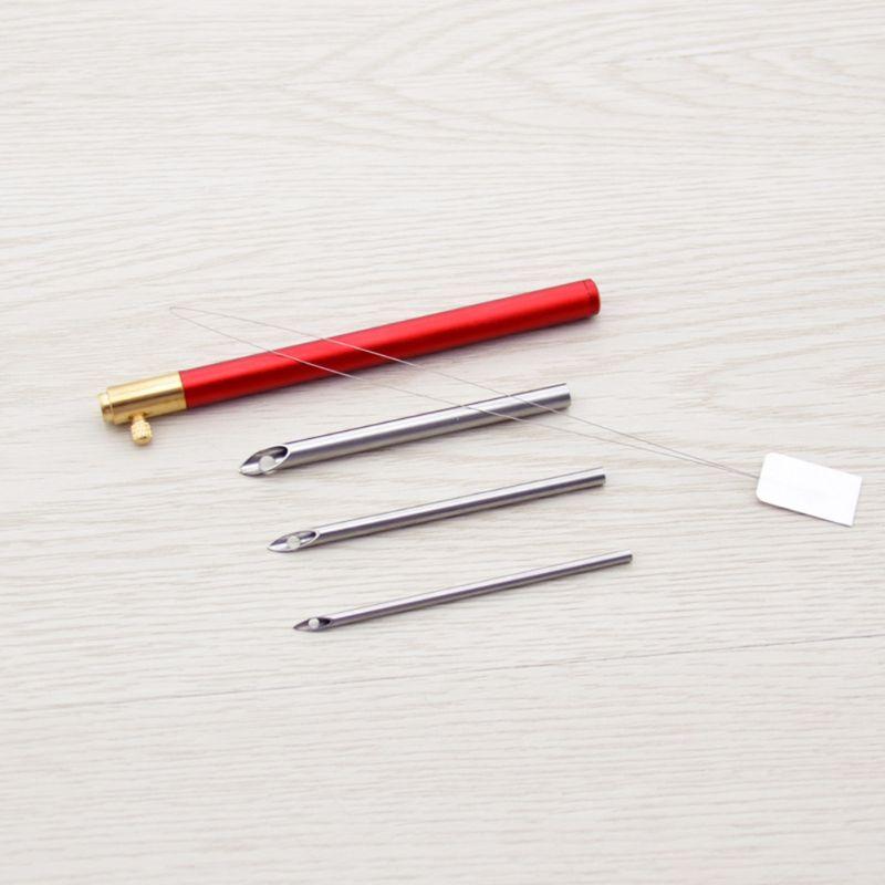 Embroidery Crochet Hook with 3 Needles Punch Threader Set Knitting Sewing Tool Accessories DIY Crafts