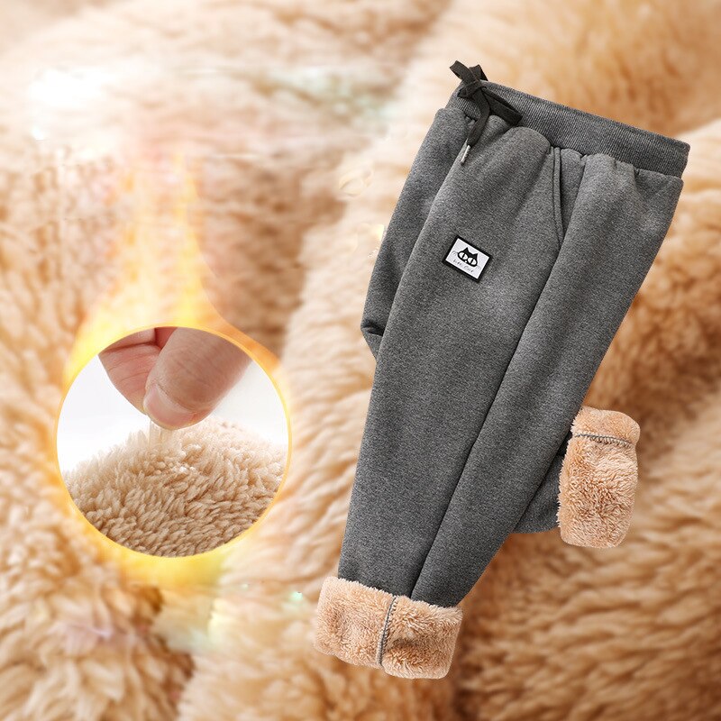 -30 Temperatuur Winter Warme Dikke Broek Voor Jongens Meisjes Plus Dik Fluwelen Broek Kinderen Kleding 2-10 Jaar broek: Grijs / 10