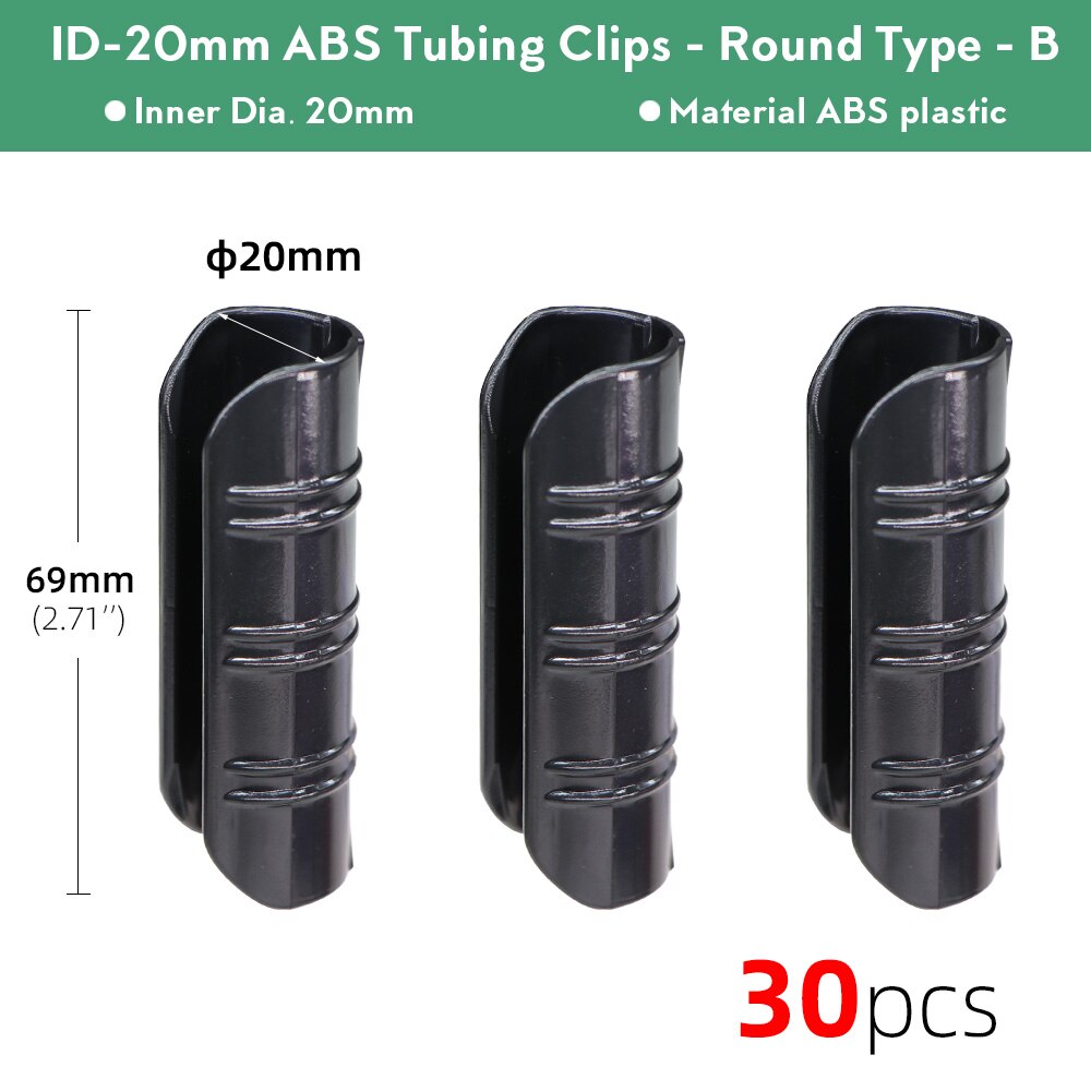 30Pcs 5 Maten Tuin Farm Gebouwen Buis Clips Pijp Gesp Kas Frame Vaste Klem Schaduw Film Netto Sails Bevestigd connectors: Bx30pcs