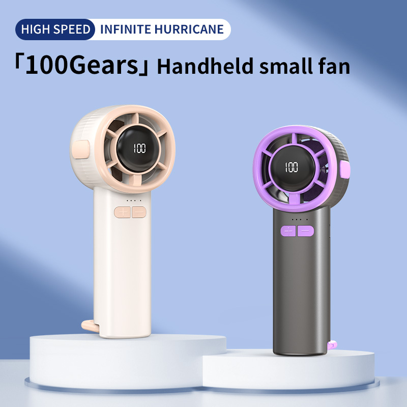 100-Gang-Hochgeschwindigkeits-Digitalanzeige, Eiskühlung, Halbleiterventilator, tragbarer USB-Handventilator, kleiner Ventilator