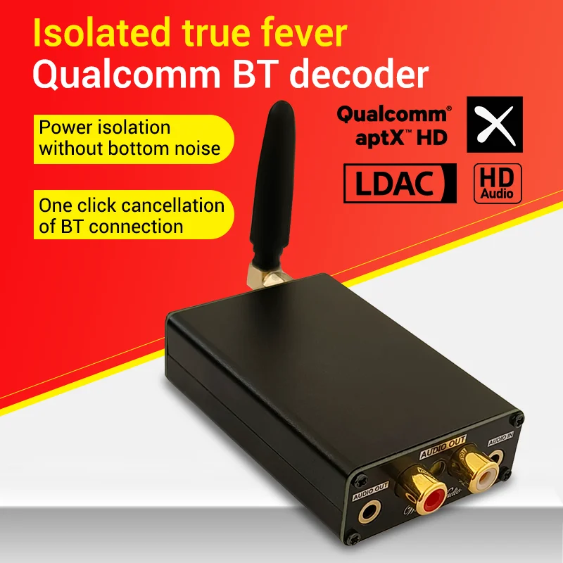 Ldac bluetooth 5.1 aptx hd qcc5125 ldac adaptador sem fio placa receptora dac placa decodificadora de áudio 24bit/96khz
