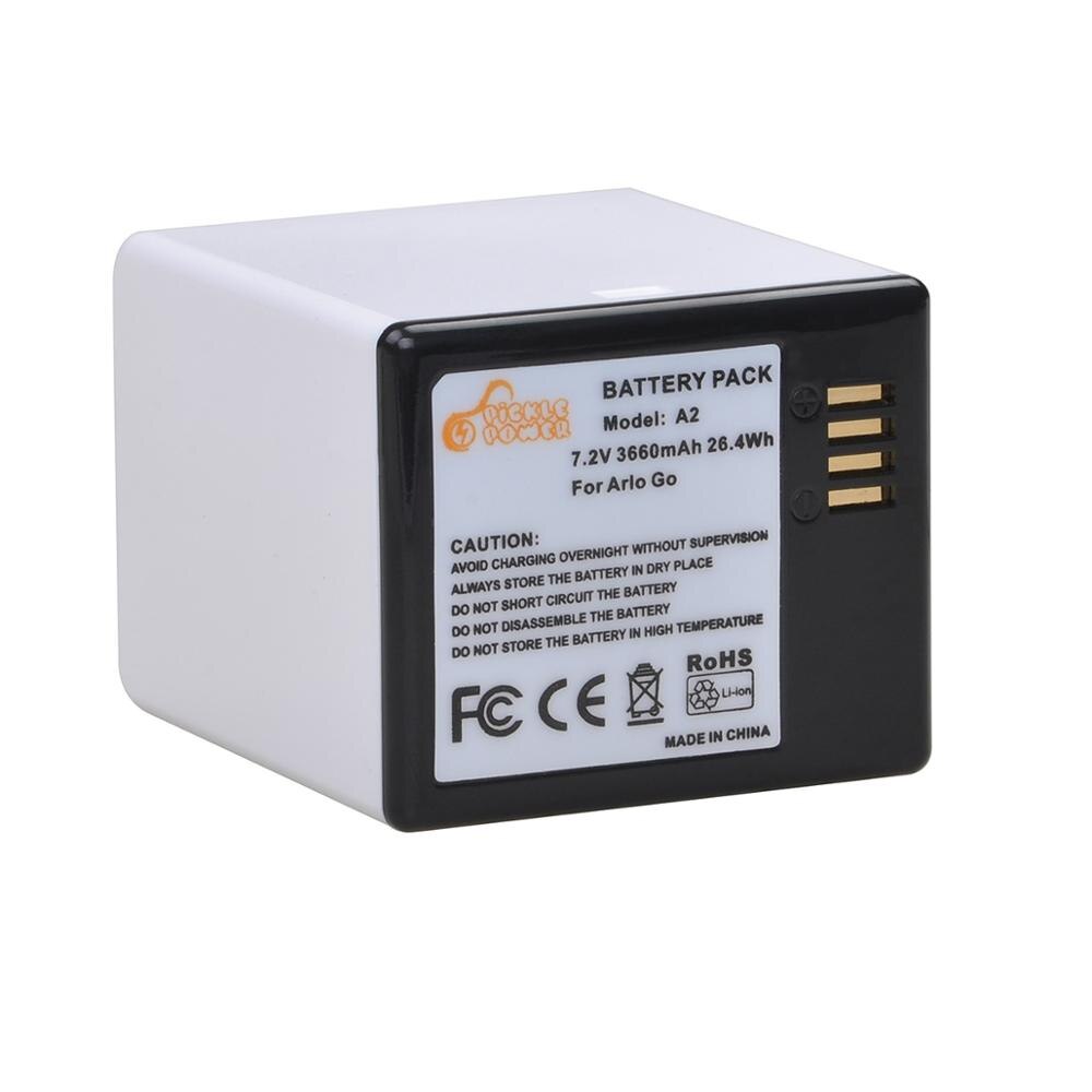 3660mAh A2 Battery + LED Dual Fast Charger for Arlo Go