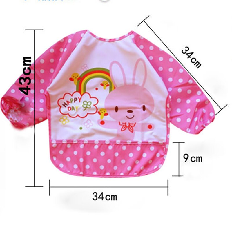 1pc mignon bébé bavoirs imperméable à manches longues tablier enfants alimentation Smock bavoir Burp chiffons vêtements doux manger enfant en bas âge vêtements