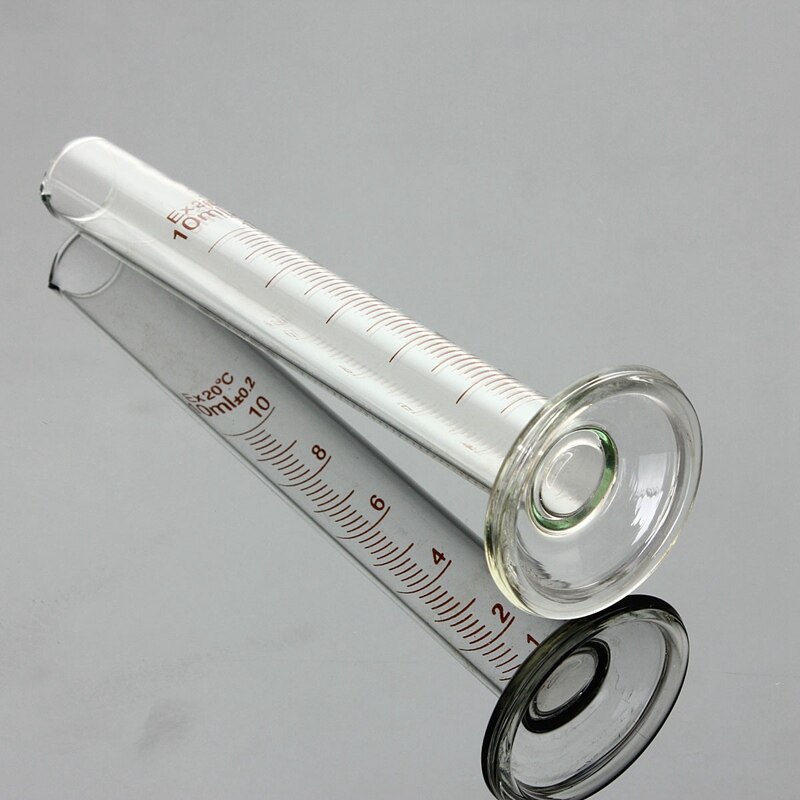10 ml Beroep Afgestudeerd Laboratorium Glas Cilinder Meten Cilinder Chemie Lab Uitloop Meten