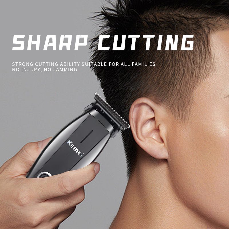 Cortadora de pelo Kemei KM-2295 de alta velocidad, máquina de peluquero con cuchilla DLC con soporte de carga, máquina de corte de pelo inalámbrica