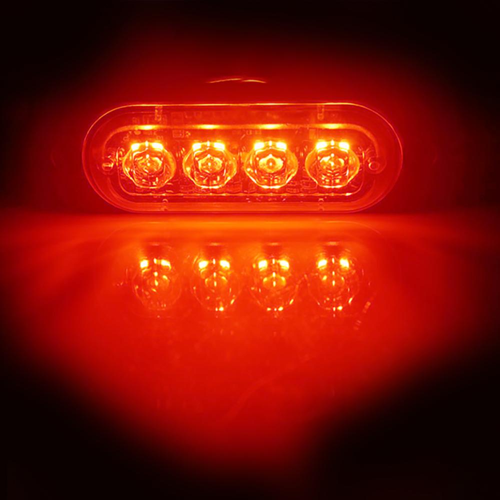 Ultra-Dunne Led Noodverlichting Voor Auto Waarschuwing Flashing Brandweer Politie Noodverlichting Ambulance Politie Strobe Led Lampje: Rood