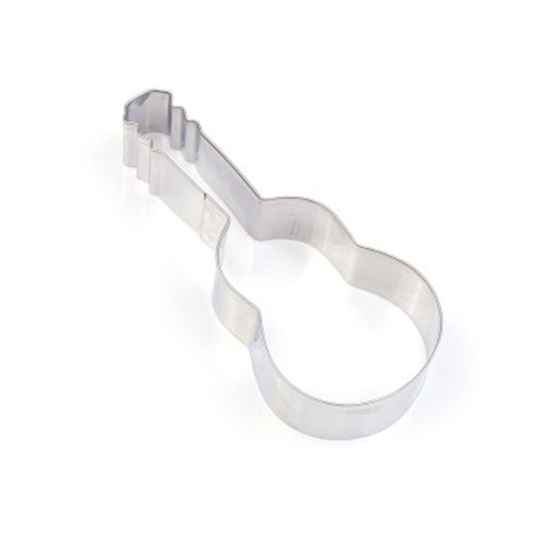 Gitaar Cookie Cutter Rvs Cut Snoep Biscuit Mold Koken Gereedschap Muziek Thema Metalen muziekinstrument Cutters Mould