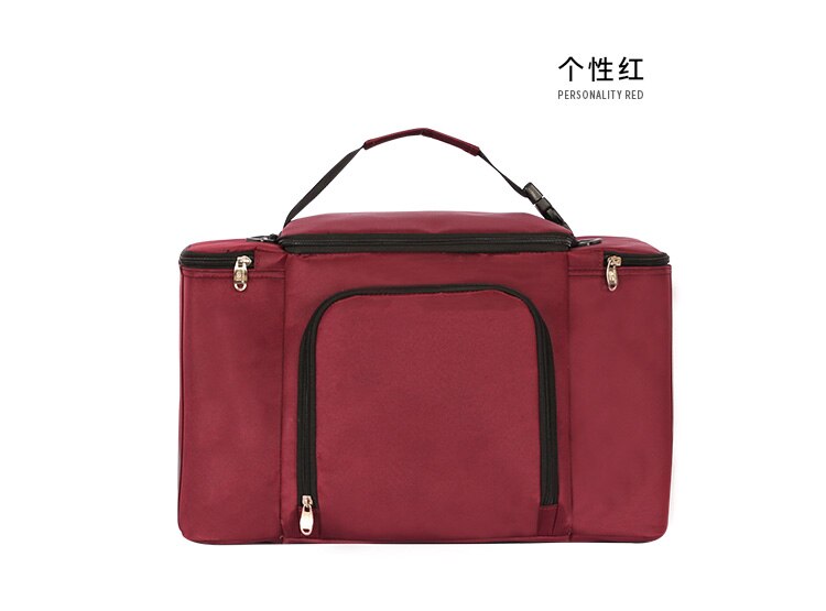 27L enorme capacidad bolsa de enfriamiento impermeable gran almuerzo de Picnic vehículos caja aislamiento hombro fresco bolsos: Rojo