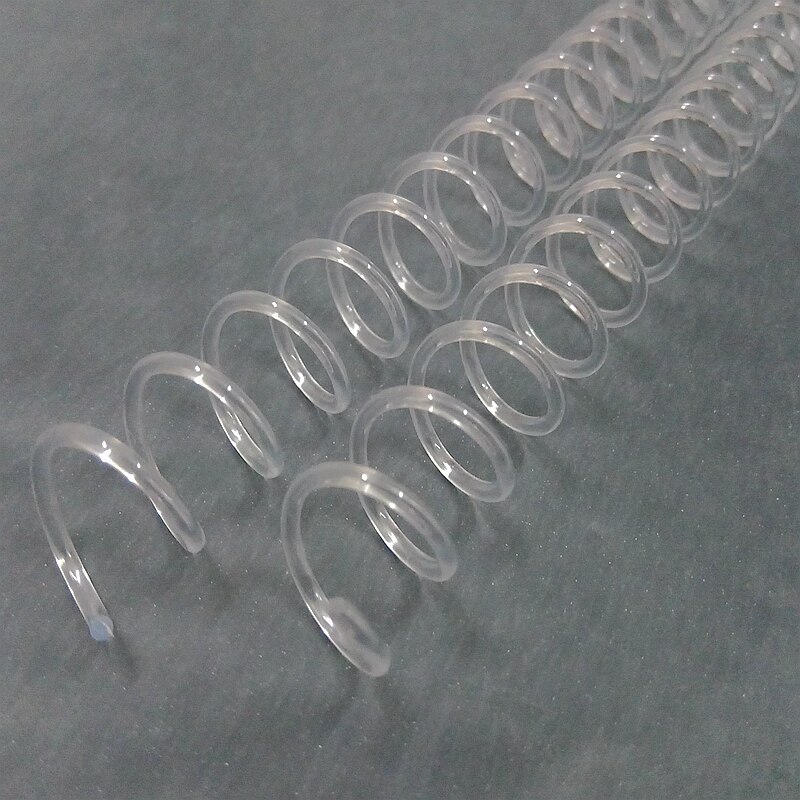 Anneau de reliure en plastique Transparent 4:1, anneau de reliure à feuille lâche, anneaux de reliure à bobine unique, ressort en caoutchouc spirale, A4 48 trous, 1 pièce