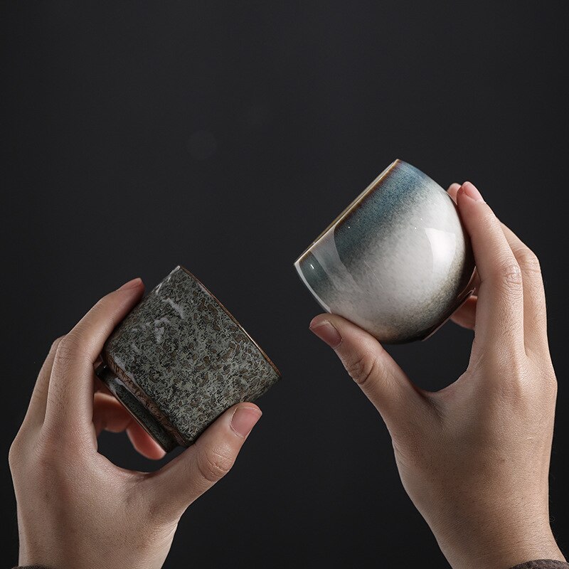 90/100/120 ml Chinese Retro Style Kiln random texture Ceramic tea cup Coffee cup Chinese porcelain