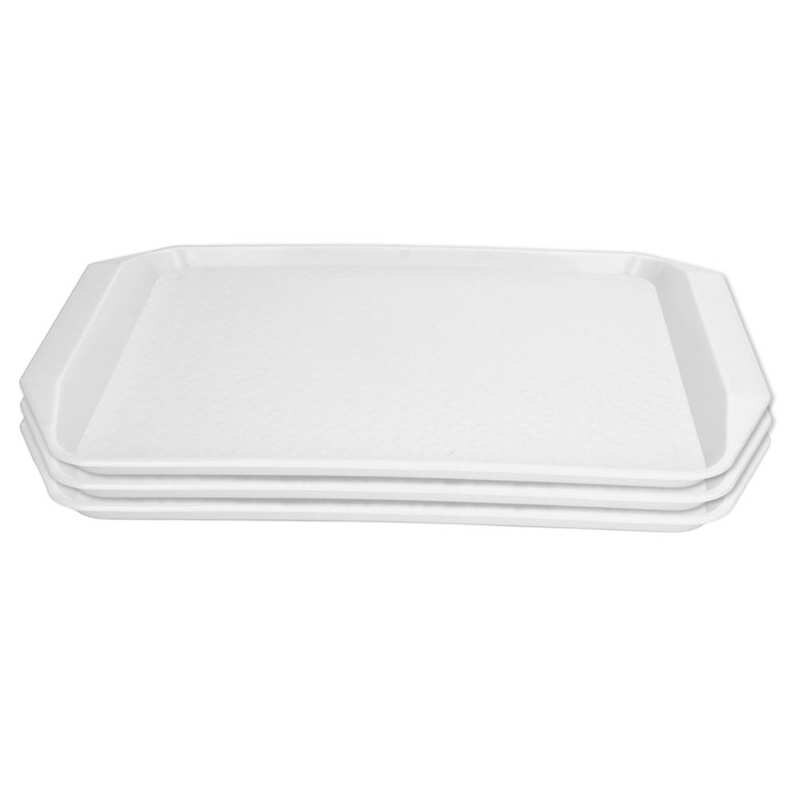 Plastic Tray Multifunction Food Tray for Buffet Restaurant for Hotels: white