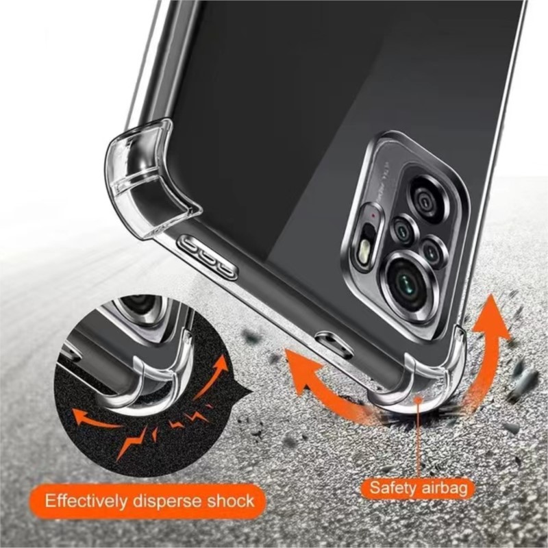 Iskunkestävä turvatyynykotelo xiaomi redmi note 10: 12 , 10s 10t 11 11s 12 12s pro plus 5g:lle ja redmi 10a 10c 11a 12c -puhelimelle.