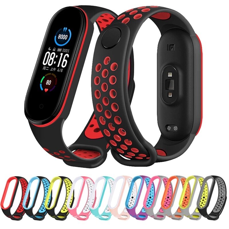 Strap für Xiaomi Mi band 6 Armband Sport Silikon Miband4 miband 5 Handgelenk Band gürtel Ersatz Armband für Mi band 4 3 5 6