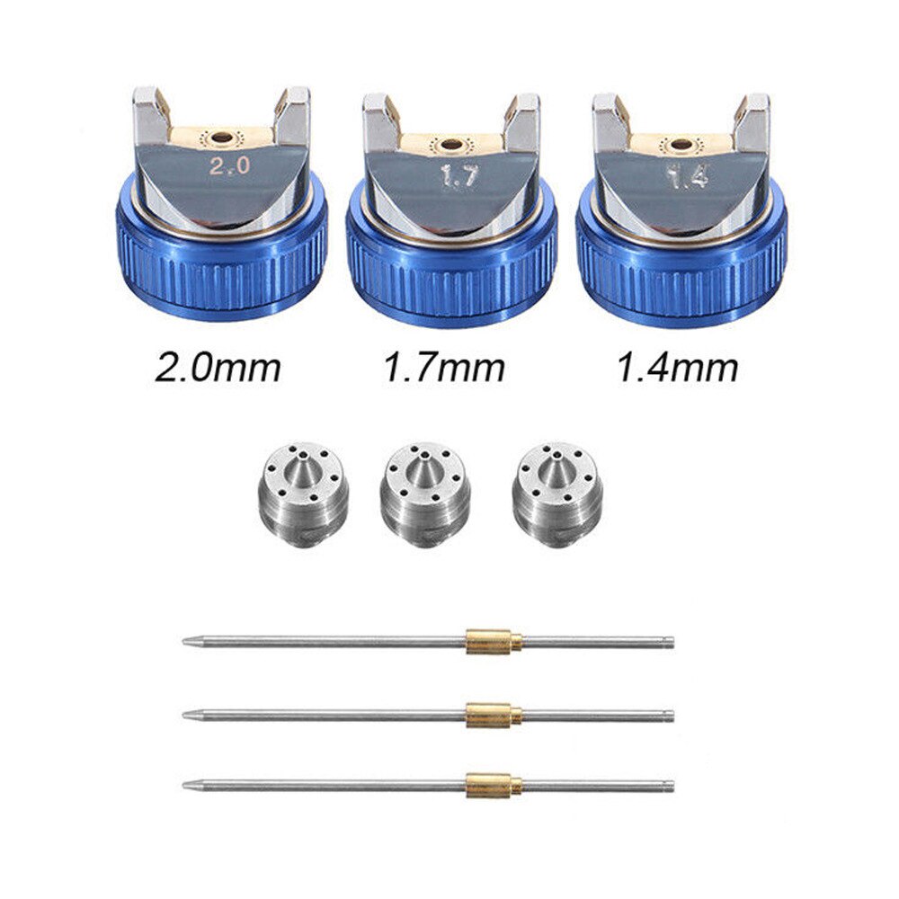 Spray Gun With 3 Nozzles 1.4mm 1.7mm And 2.0mm Mini Spray Guns Sprayer Painting Airbrush Set Power Tools Kit