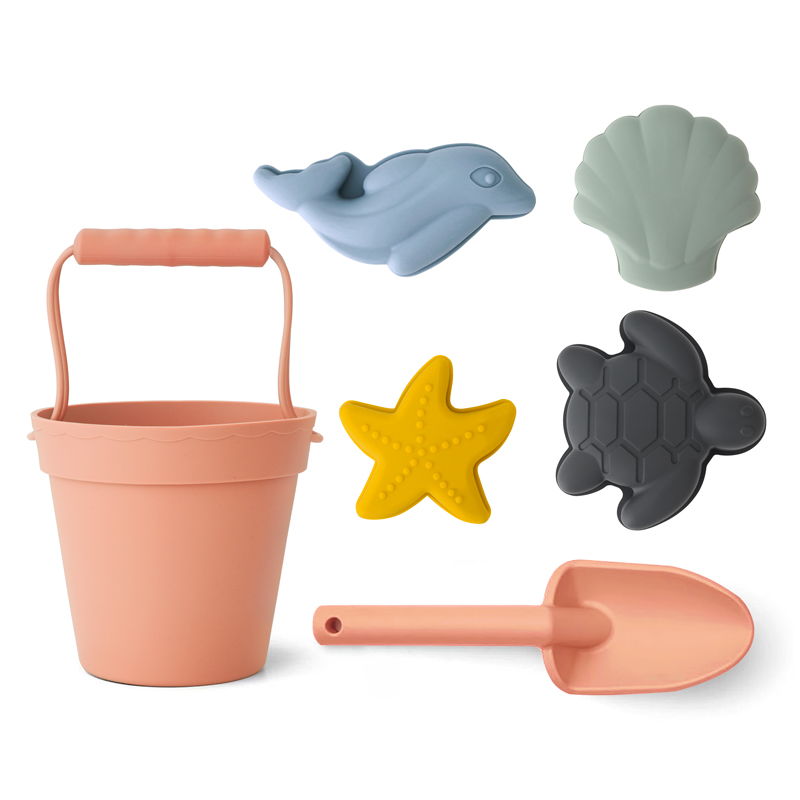 Jouets de plage pour enfants, dessin animé à la , outil de sable d&#39;été avec pelle, jeu d&#39;eau, jeu d&#39;extérieur, ensemble de bac à sable pour bébés: 005-muted