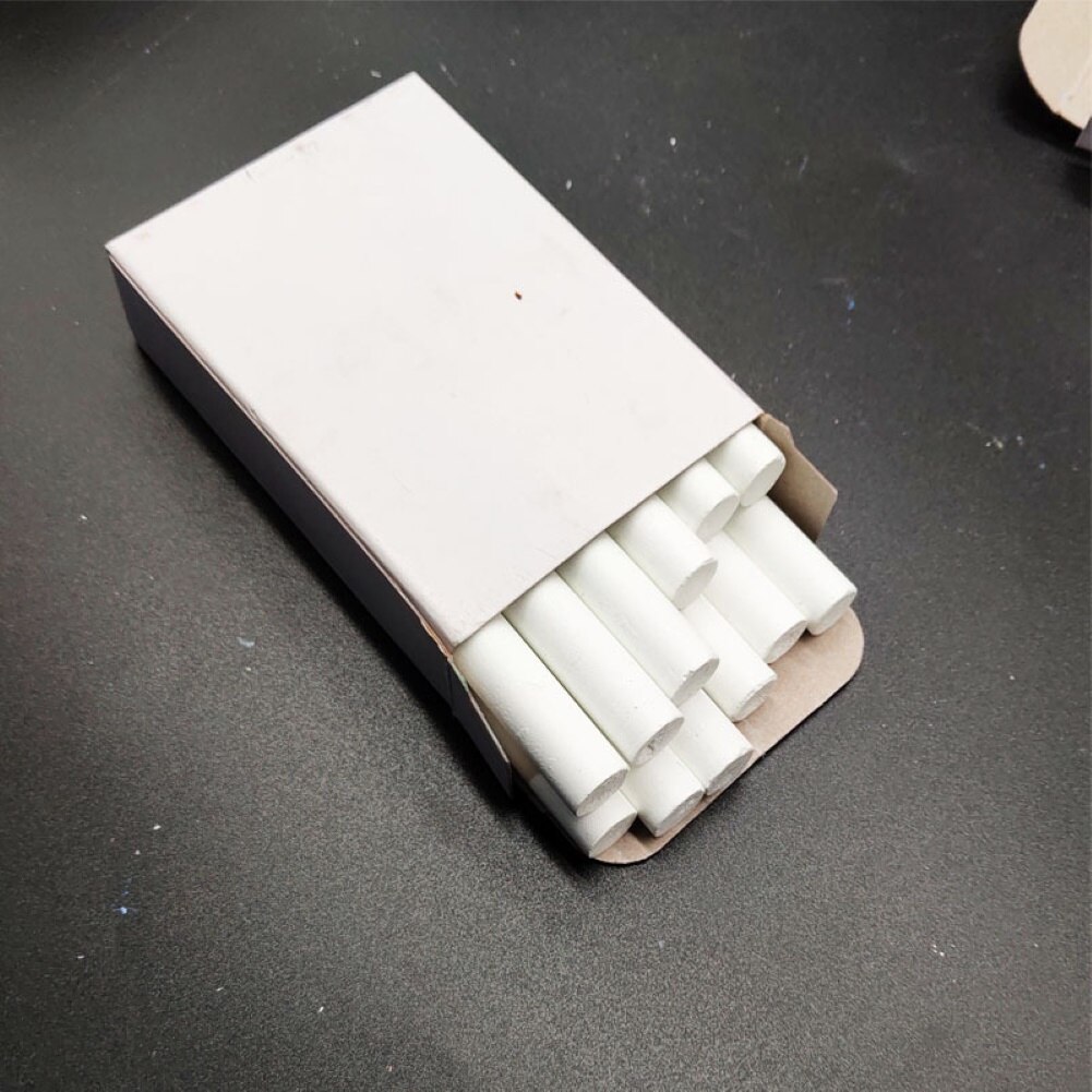 Juego de 12 palos de tiza para pizarra, Set de 12 palos de tiza no antipolvo, tizas de dibujo para pizarra, suministros escolares