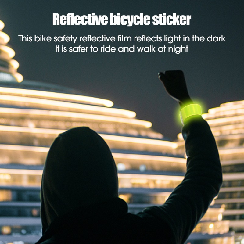 40x3cm Running Fishing Cycling Reflective Strips Bike Safety Night Warning Bicycle Bind Pants Leg Wrist Strap Reflective Tape