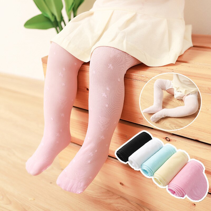Medias transpirables delgadas para niña, pantis transparentes de Color sólido, para bebé, novedad