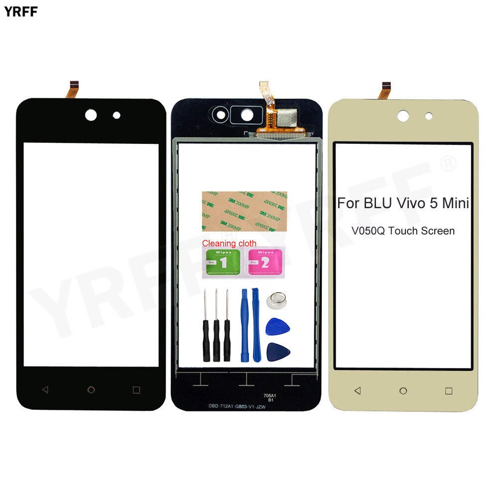 Front Glass Panel Sensor Screens For BLU vivo 5 mini V050Q Mobile Touch Screen Digitizer Phone Repair Parts Tools