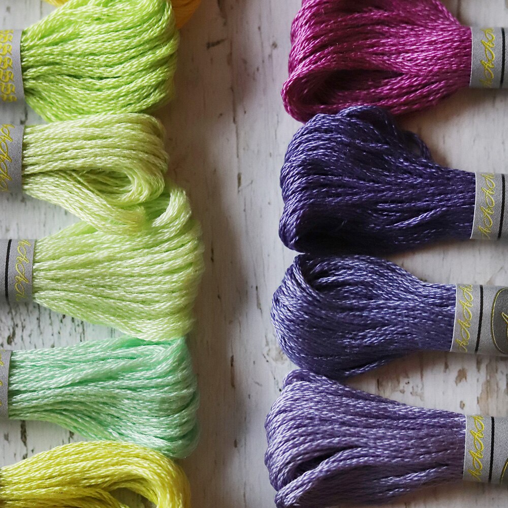 35 DM*C Colors Cotton Floss Cross stitch Embroidery Thread 6 Strands Double Mercerized Singed Egyptian Long Fiber Cotton