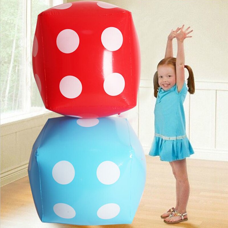 60 Cm Giant Opblaasbare Zachte Cubes Dot Dobbelstenen Kinderen Outdoor Zwembad Speelgoed Party Supply Opblaasbare Ballons Blow Up Strand Ballen