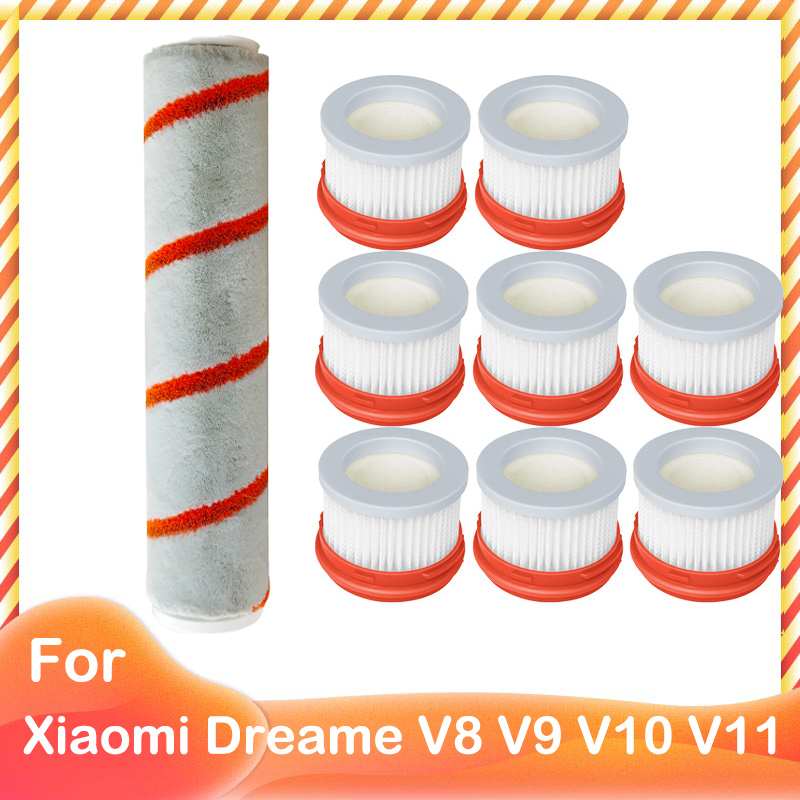 Compatible for Xiaomi Dreame V9 V10 V11 V8 V9B V9P XR Accessories Main Brush HEPA Filter Wireless Handheld Parts: Dark Khaki