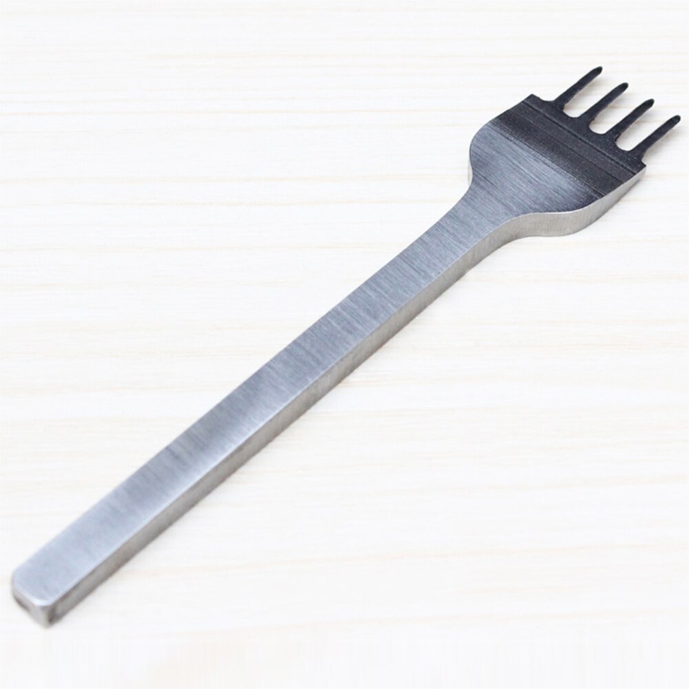 3/4mm Stainless Steel Hole Chisel Punch Tools Stitching Prong DIY Pricking Leather Craft Handmade Diamond Sewing Multi Teeth